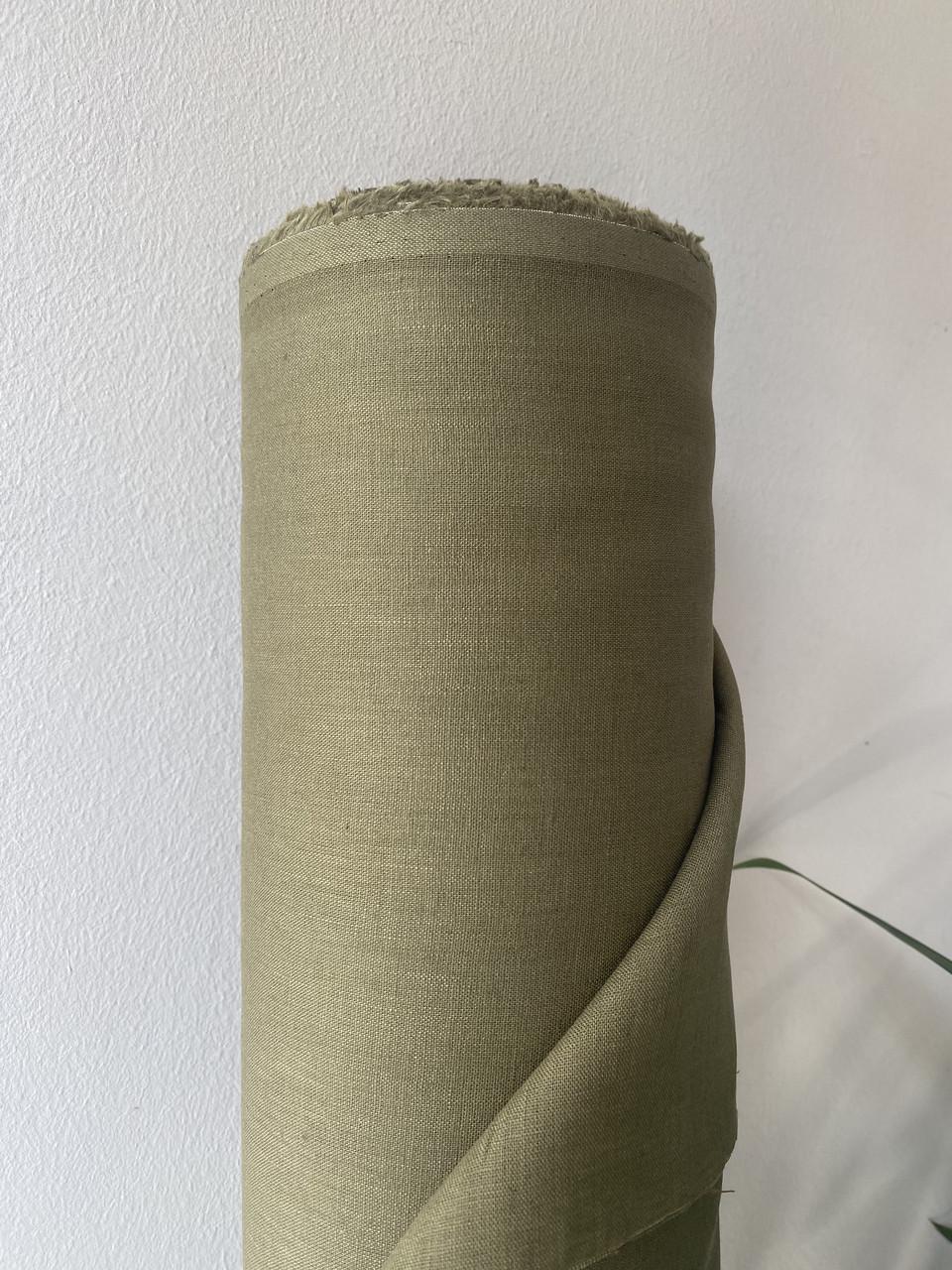Ткань рубашечно-платьевая LINEN PLUS 100% лен 143 см 1524 Хаки - фото 1 Ткань рубашечно-платьевая LINEN PLUS 100% лен 143 см 1524 Хаки - фото 1