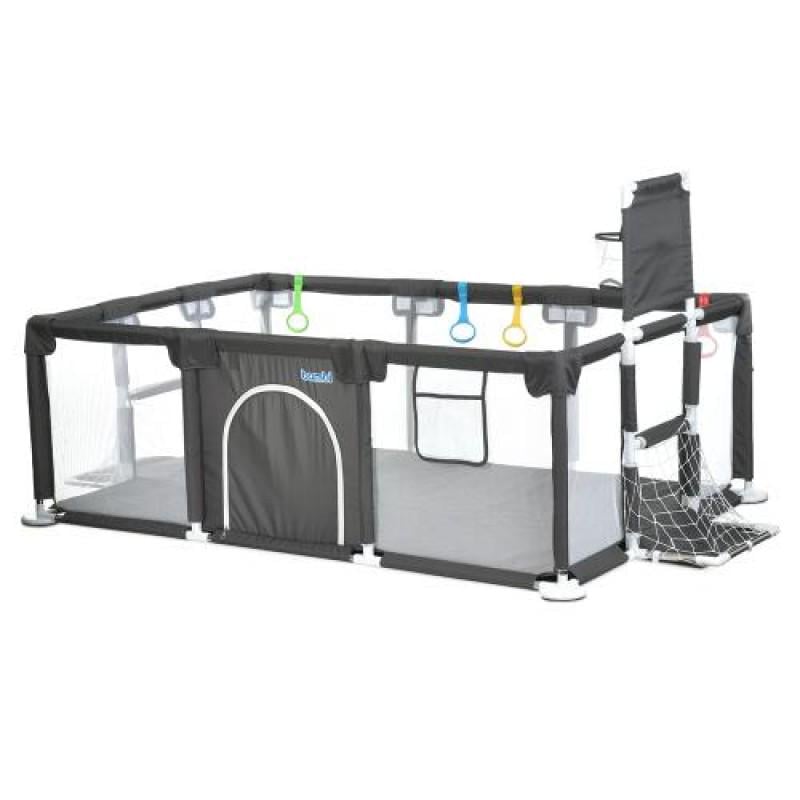 Дитячий ігровий намет з баскетбольним кільцем та футбольними воротами 180х123 см (MR 1338-G)