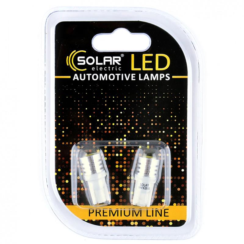 Світлодіодні Led автолампи Solar Premium Line 24 В T10 W2,1x9,5d 1SMD 1W White - фото 2