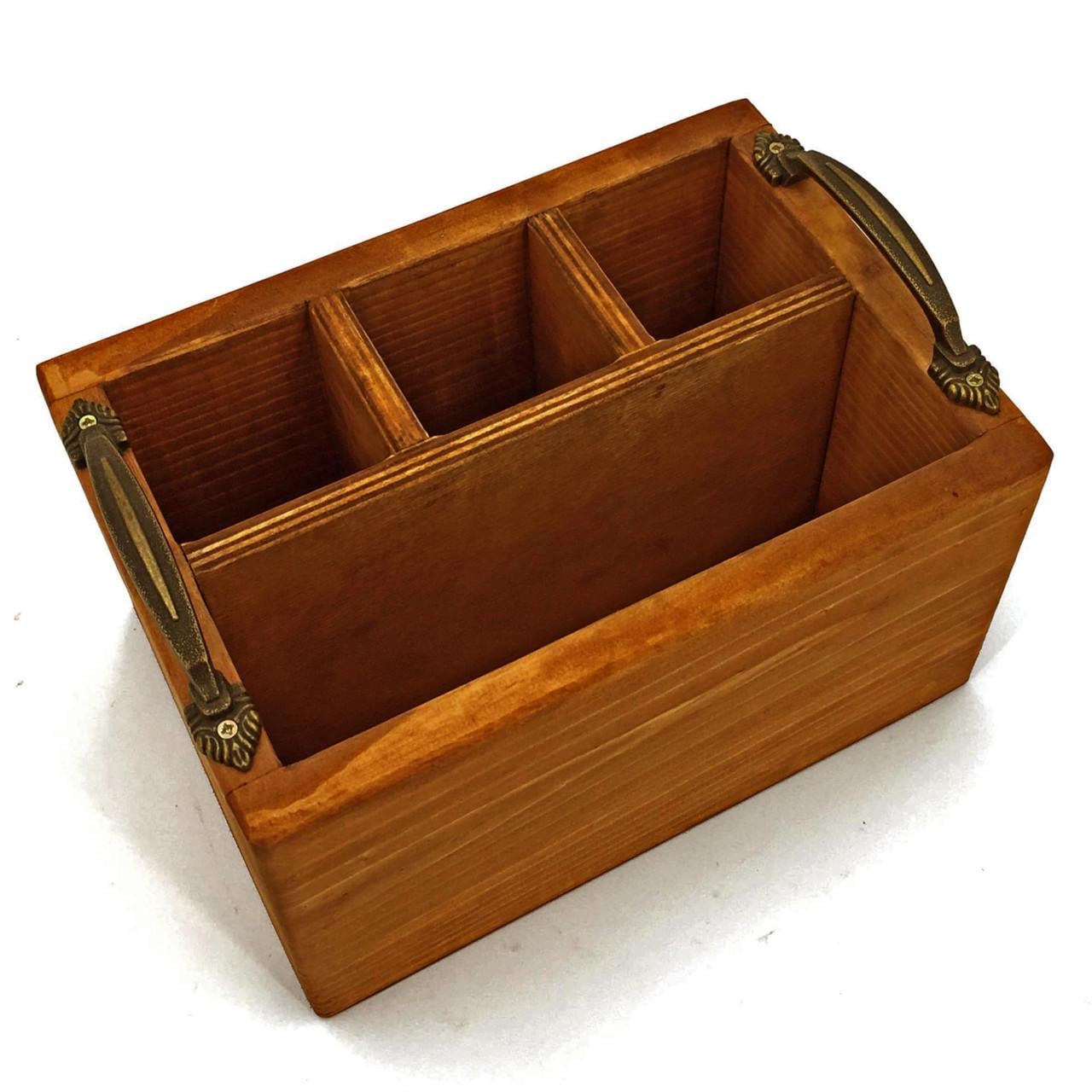 Подставка для столовых приборов из дерева Полло Охра (Псп-003104)