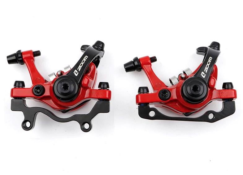 Тормоз дисковый двухпоршневый с двумя активными колодками Zoom DB680 180/160 мм Красный (1302830930)