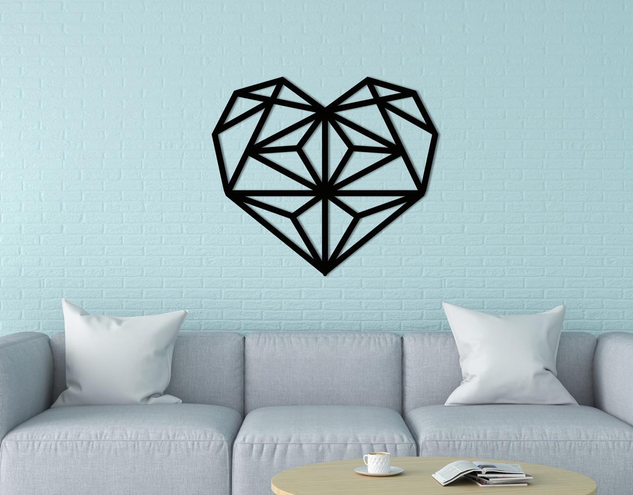 Декоративное панно на стену Upwood Decor Kalp Heart 80х90,4 см Black (1584782871)