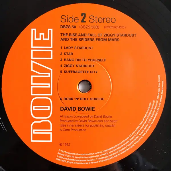 Виниловая пластинка LP David Bowie The Rise And Fall Of Ziggy Stardust And The Spiders From Mars - фото 4