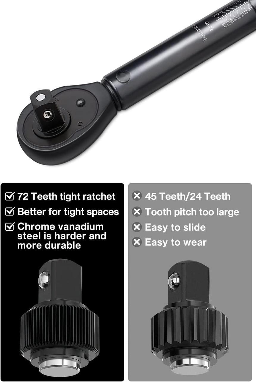 Динамометрический ключ Lytool 1/4" для велосервиса - фото 2 Динамометрический ключ Lytool 1/4" для велосервиса - фото 2