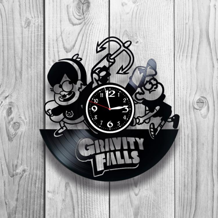 Часы настенные Гравити Фолз 0510 из виниловой пластинки