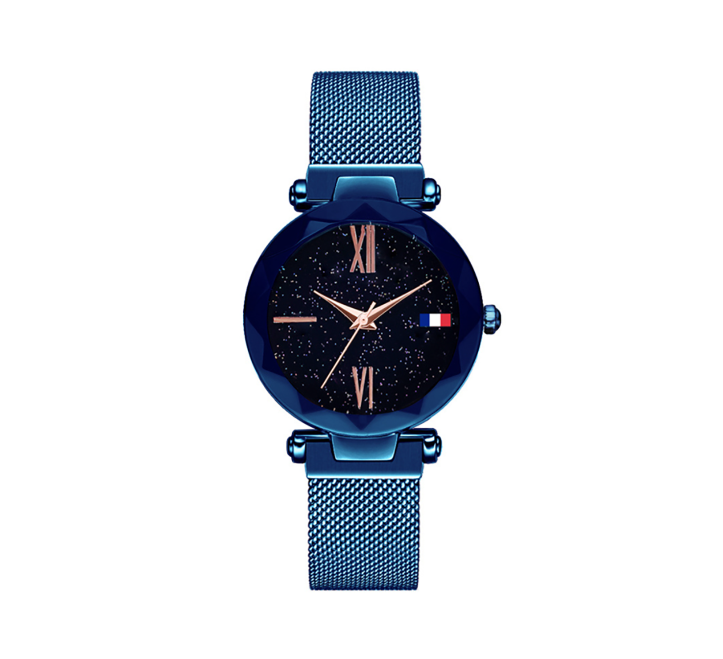 Жіночий наручний годинник STARRY SKY Watch кварцовий з металевим браслетом Синій (SUN3499)