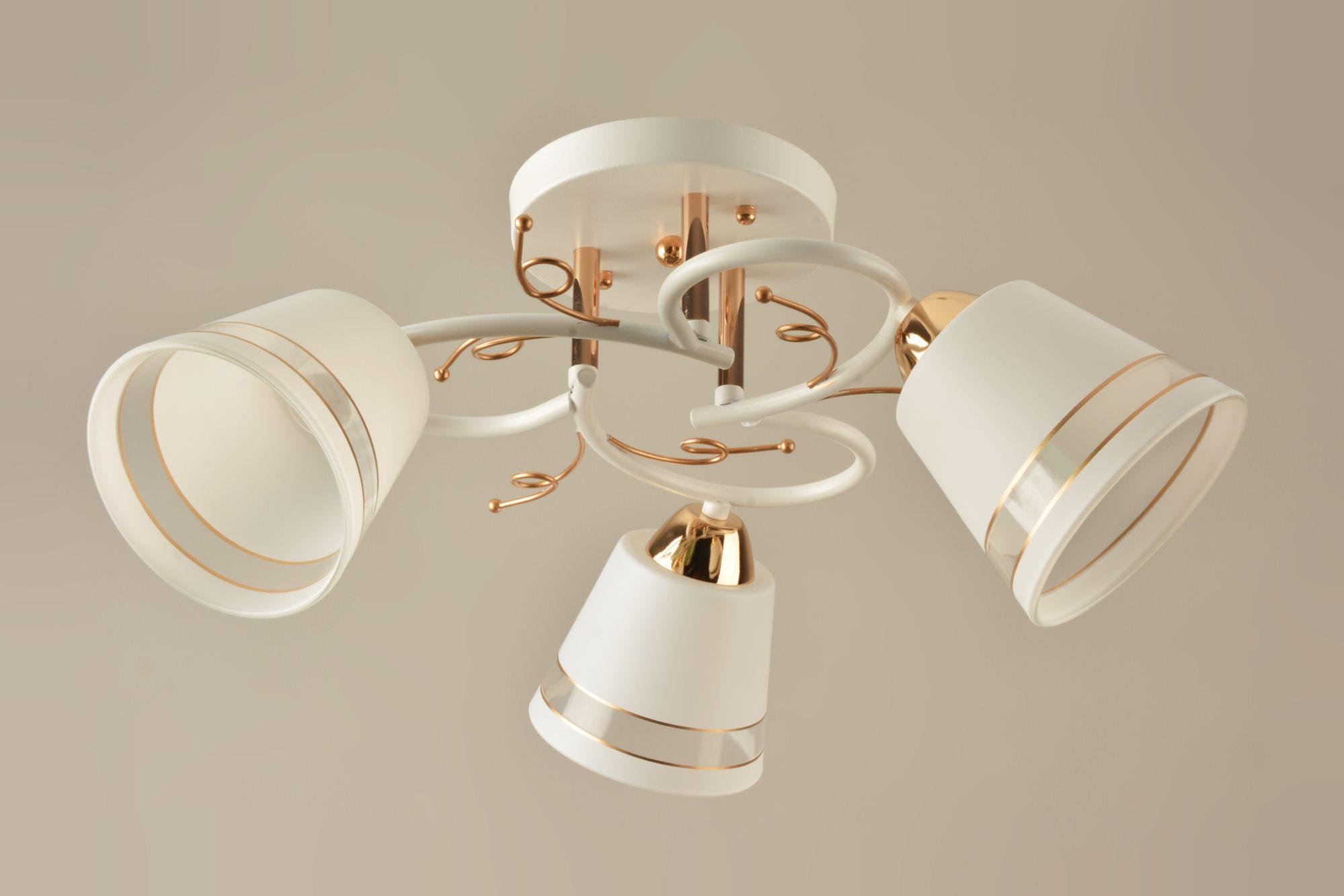 Потолочная люстра Sirius Л 7700/3 WT+FG на 3 плафона