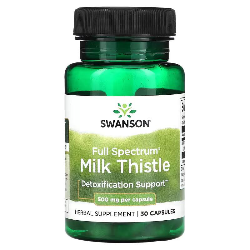 Расторопшая пятнистая Swanson Milk Thistle Full Spectrum 500 mg 30 caps (00000042303)
