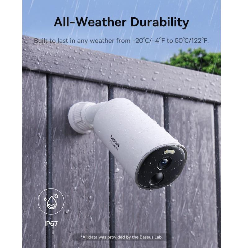 IP-камера відеоспостереження BASEUS Security B1 Outdoor Camera 2K White (S0SV002130) - фото 7 IP-камера відеоспостереження BASEUS Security B1 Outdoor Camera 2K White (S0SV002130) - фото 7