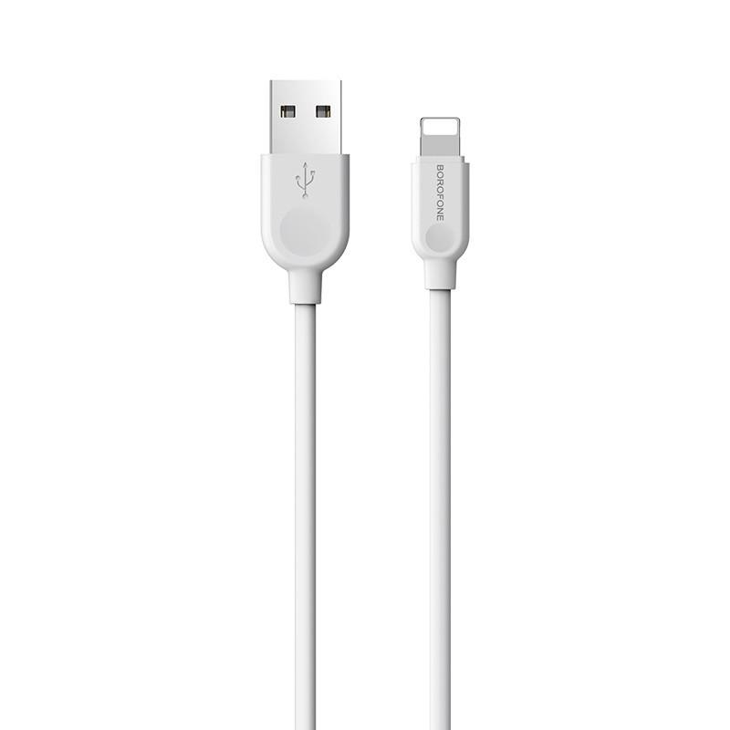 Кабель Borofone BX14 USB Lightning для iPhone 3 м 2,4 A Белый - фото 5