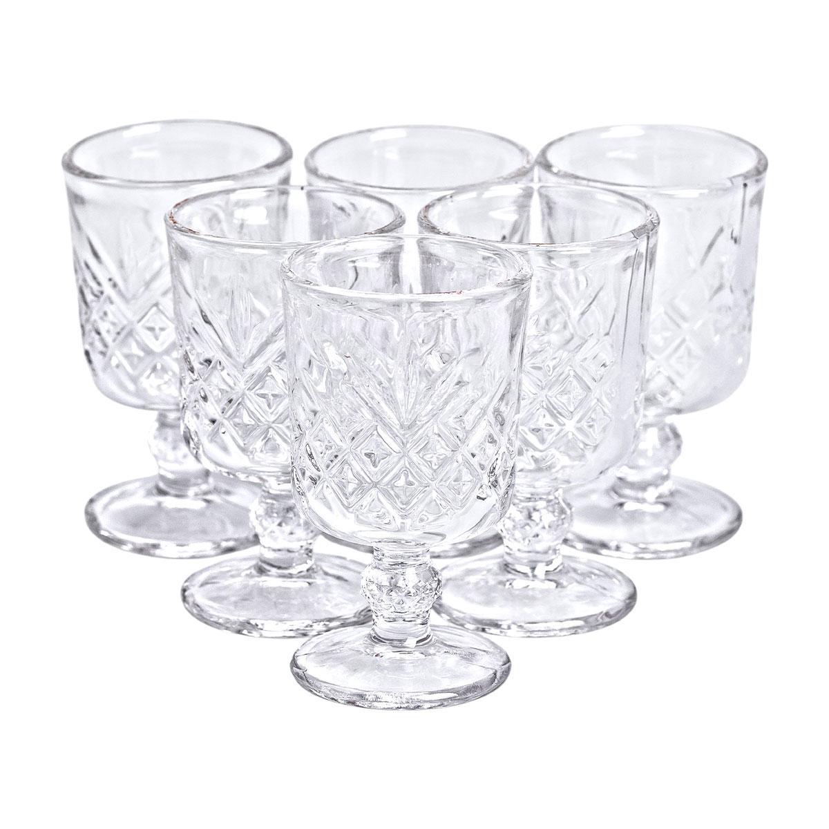 Набор рюмок на ножке стеклянные HP-YH-42 6 шт. 60 мл (A-033643) - фото 3 Набор рюмок на ножке стеклянные HP-YH-42 6 шт. 60 мл (A-033643) - фото 3