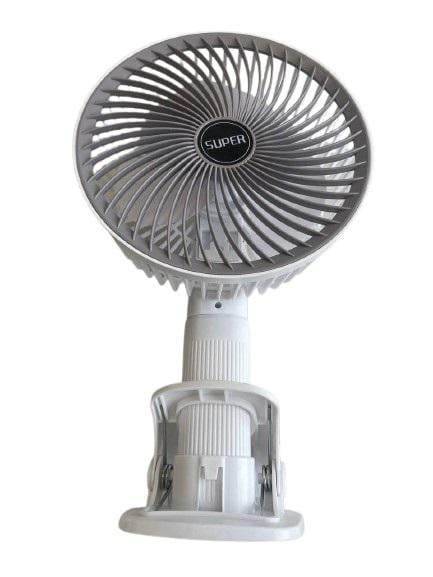 Вентилятор портативный F12 с LED-подсветкой и зарядкой Type-C Белый (000579968)