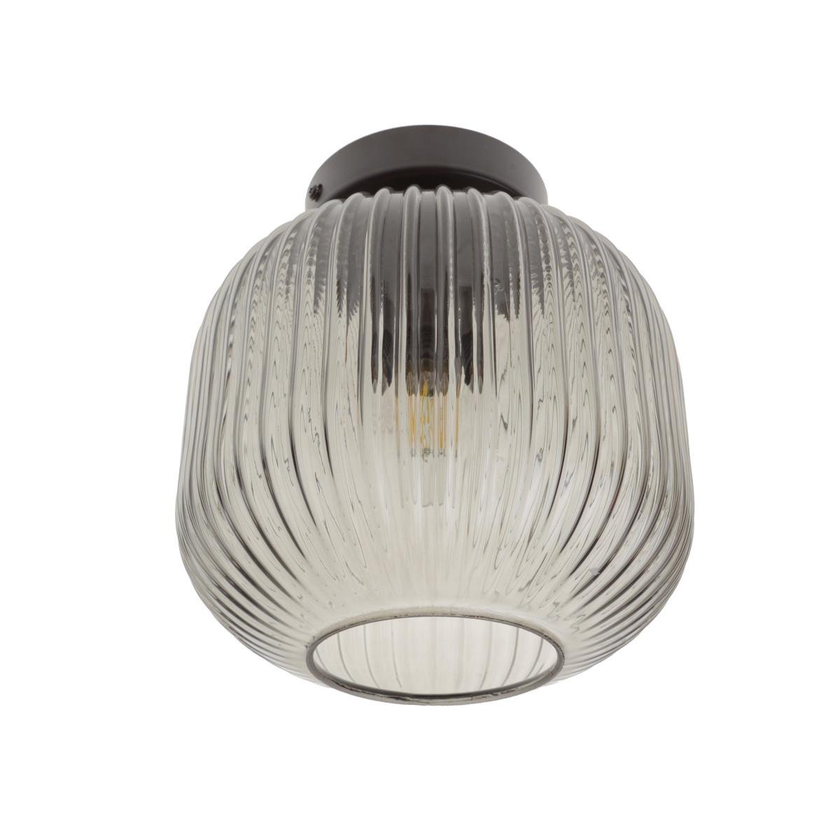 Люстра Brille з рельєфним плафоном BR-01 476C/1 E27 SBK Чорний/Сірий