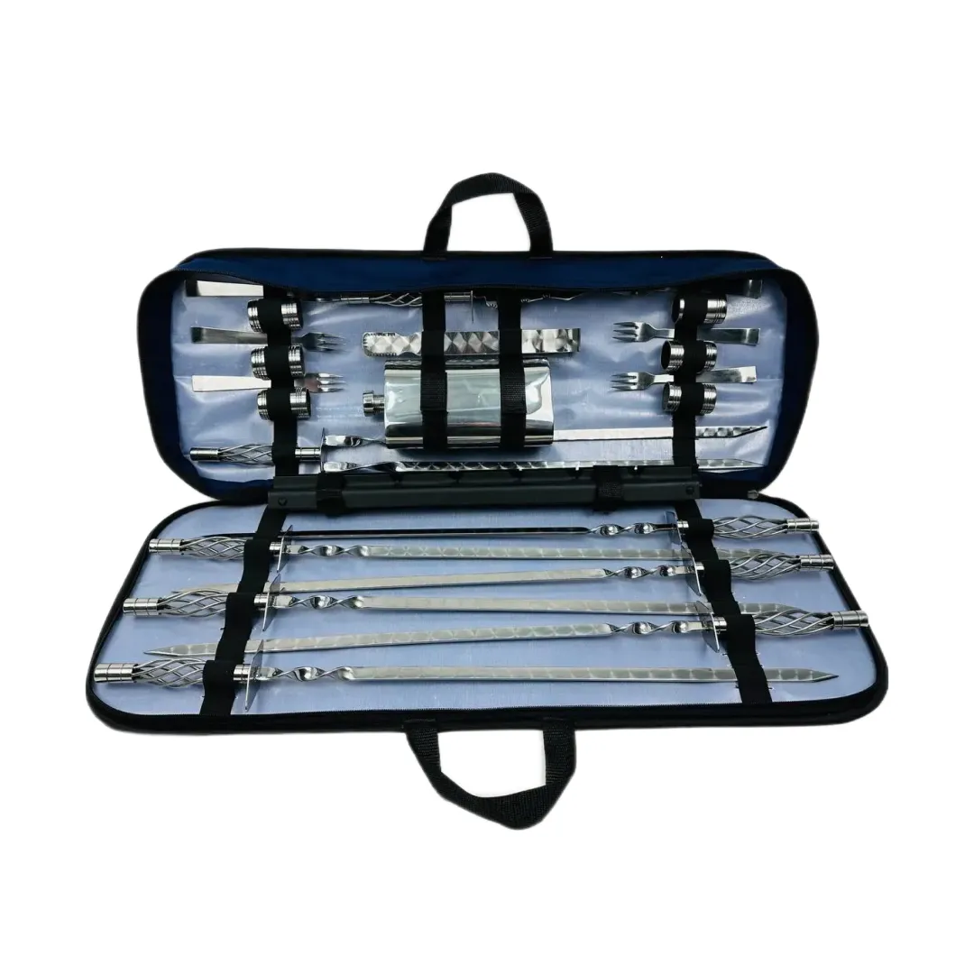 Набор шампуров в чехле Планшет Эксклюзив из нержавеющей стали (2-10-NB-2237)