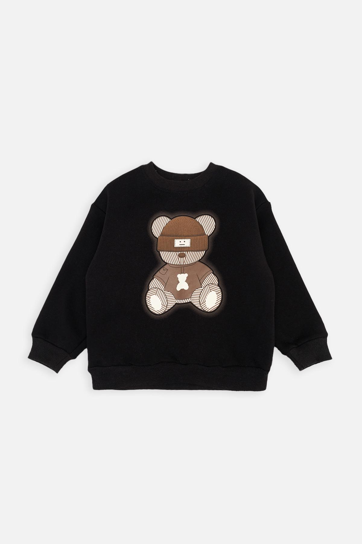 Свитшот для девочки 110 см Черный (SKT001018310)