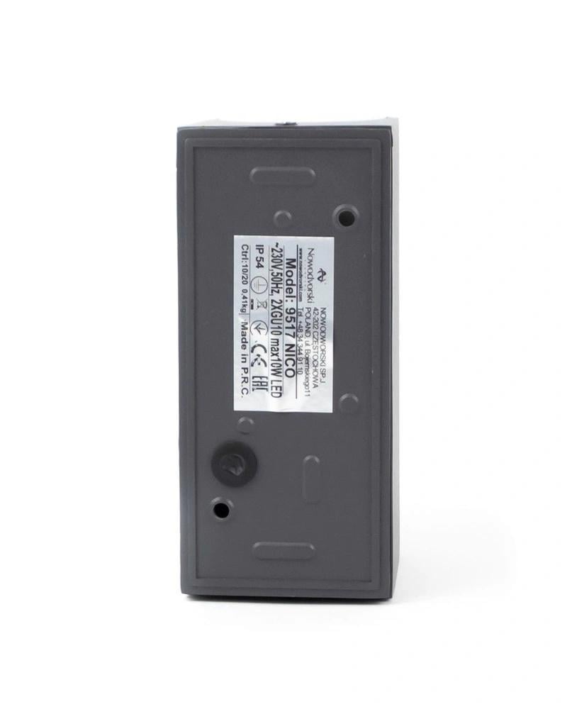 Уличный светильник Nowodvorski 9517 Nico GU10 2x10W IP54 Серый (28686664) - фото 3