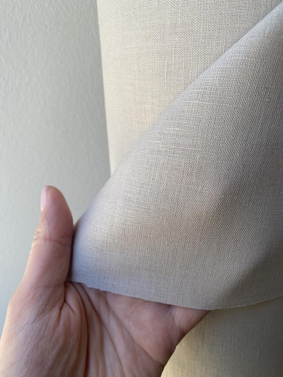 Ткань рубашечно-платьевая LINEN PLUS 56% льна и 44% хлопка 143 см 943/330 Бежевый - фото 3