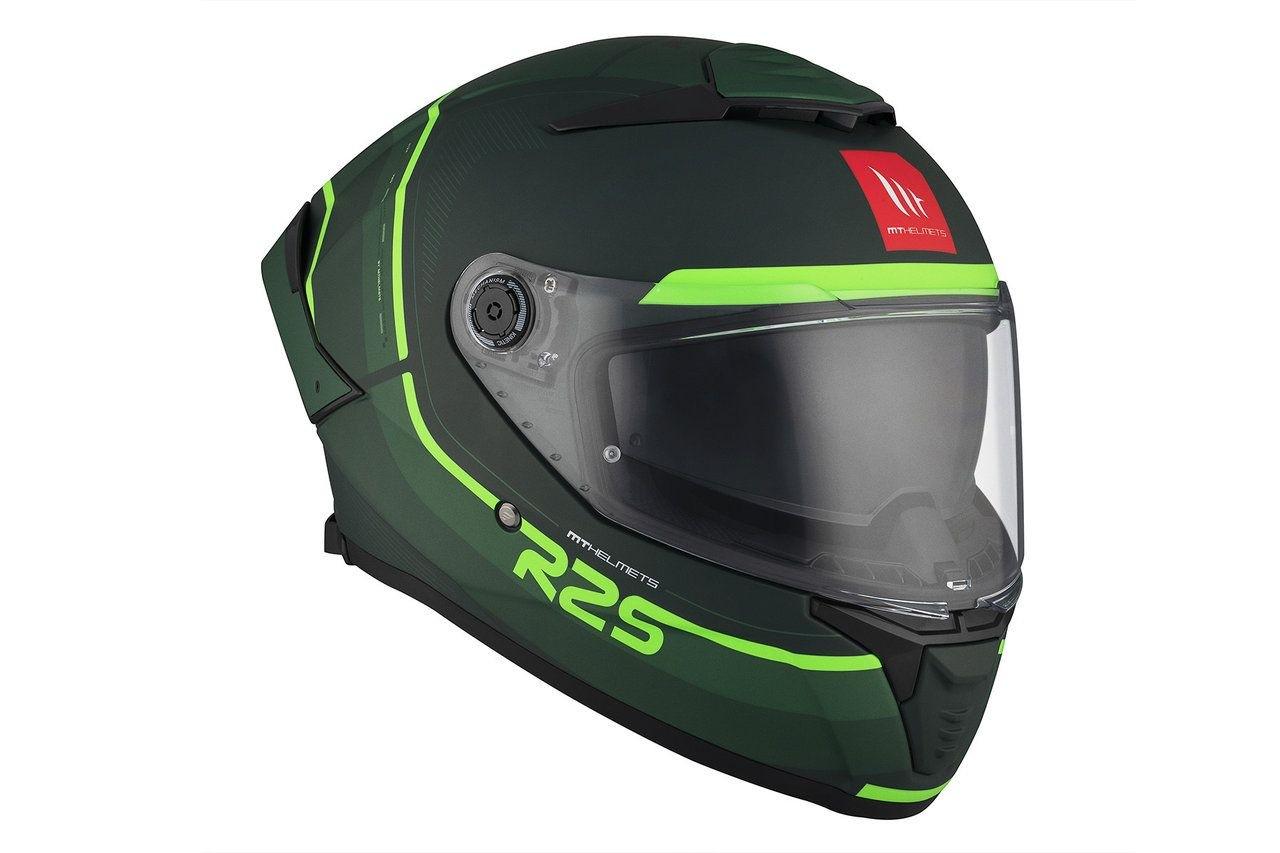 Мотошлем MT HELMETS Thunder 4 SV R25 C6 L Matt Green (29812) - фото 4