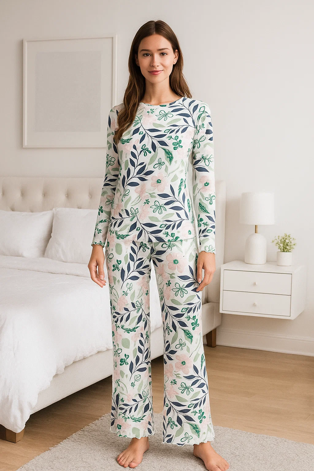 Пижама женская Esmara L Белый (PI0010W085)