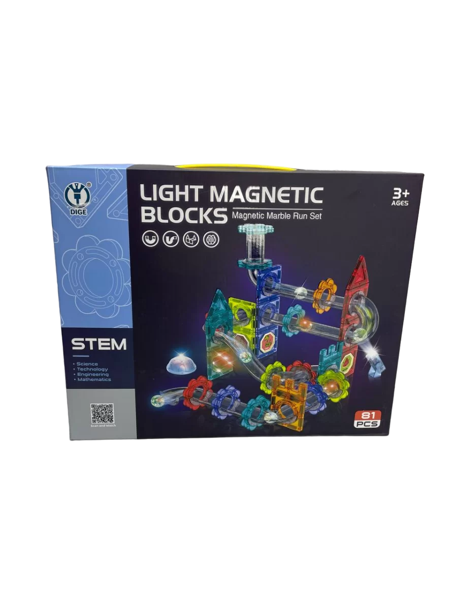 Конструктор магнитный 4506 подсветка в коробке 81 элемент (2266043029)