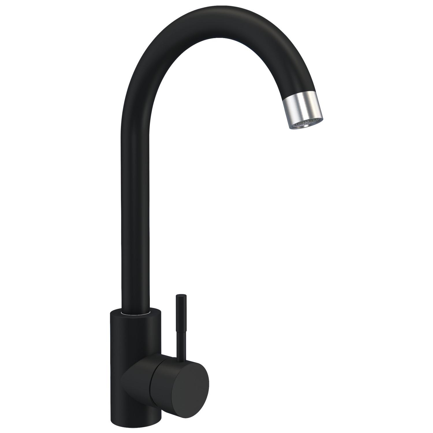 Смеситель для кухни Platinum NА3008A PLS-A33457 однорычажный Черный (152535)