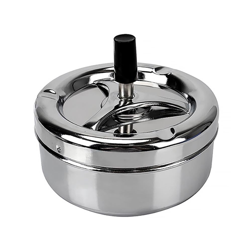 Попільничка металева настільна з кришкою 130 мм (ПП-15)