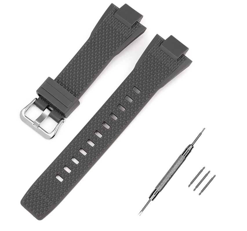 Ремінець для Casio G-Shock GST-B400 Gray SI (3913)