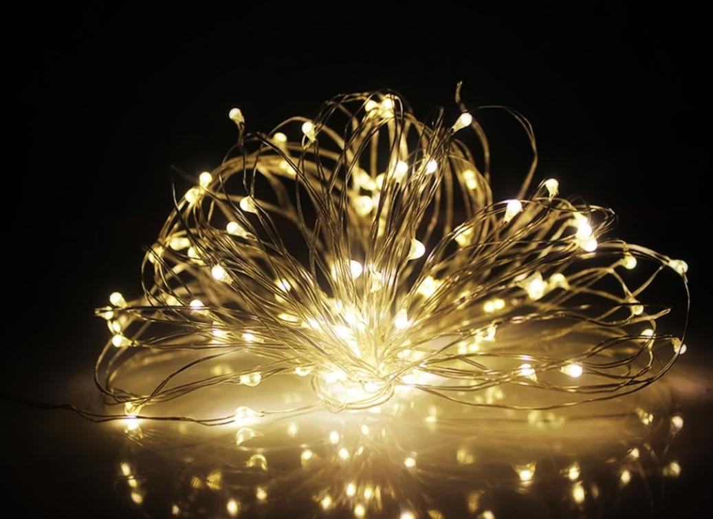 Гірлянда світлодіодна Роса 9169 на 3 батарейках 20 м Золотистий (4629735) - фото 2 Гірлянда світлодіодна Роса 9169 на 3 батарейках 20 м Золотистий (4629735) - фото 2