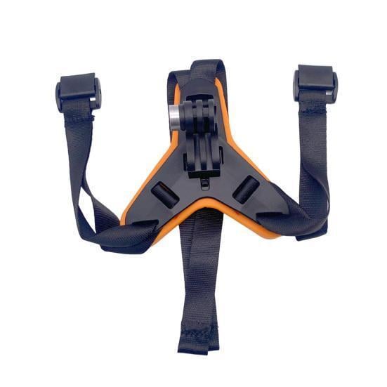 Крепление экшн-камеры GoPro и телефона для шлема/ мотошлема/эндуро Черно-оранжевый (43672)