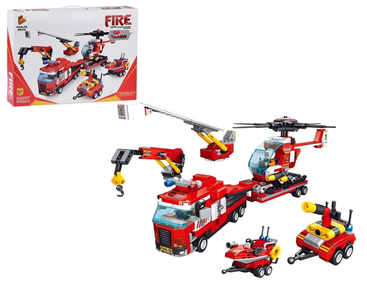 Конструктор детский Пожарная машина 5в1 646 дет. (659007)