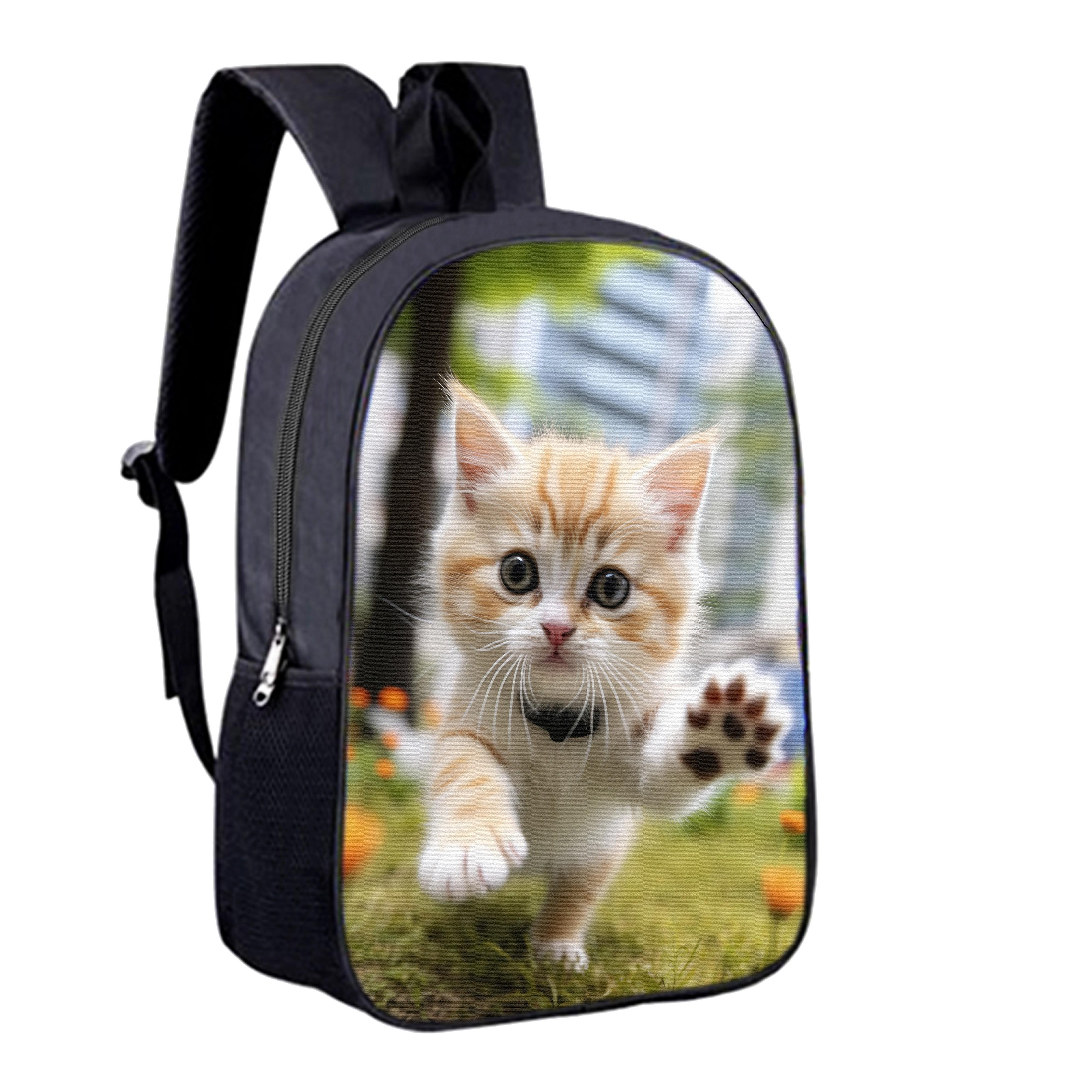 Школьный рюкзак детский Котик для девочки 34х27 см (0175)