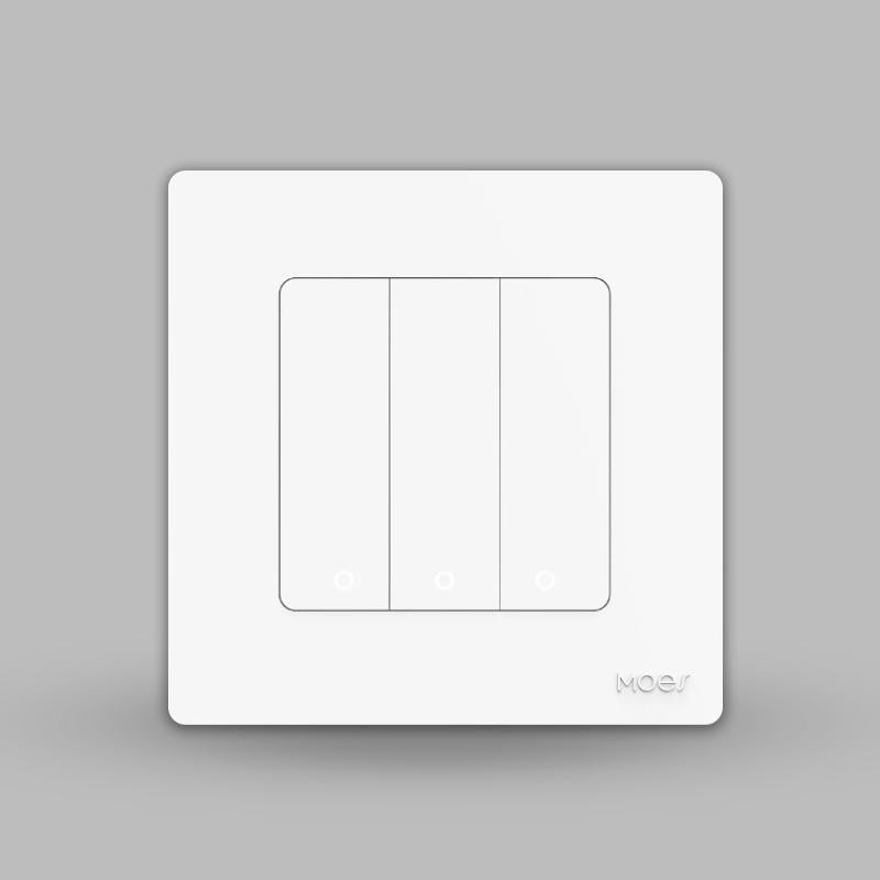 Вимикач бездротовий сценарний Moes Star Ring ZigBee 3 клавіші Білий (WH00915) Вимикач бездротовий сценарний Moes Star Ring ZigBee 3 клавіші Білий (WH00915)