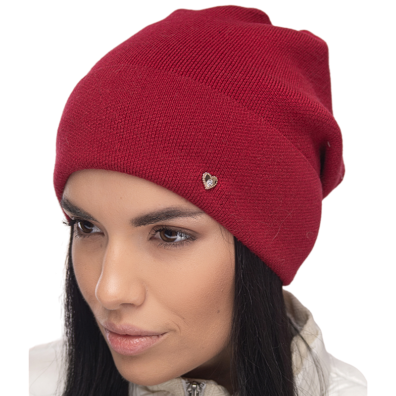 Шапка женская шерстяная Leks Тикса one size Красный