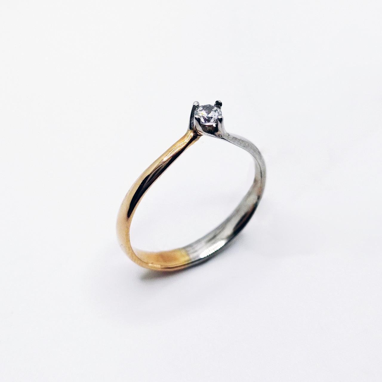 Кольцо 17,5 размер золото 585° 1,83г. два цвета (352-1790)