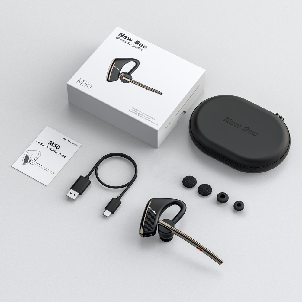 Гарнитура Bluetooth New Bee M50 чорний - фото 4