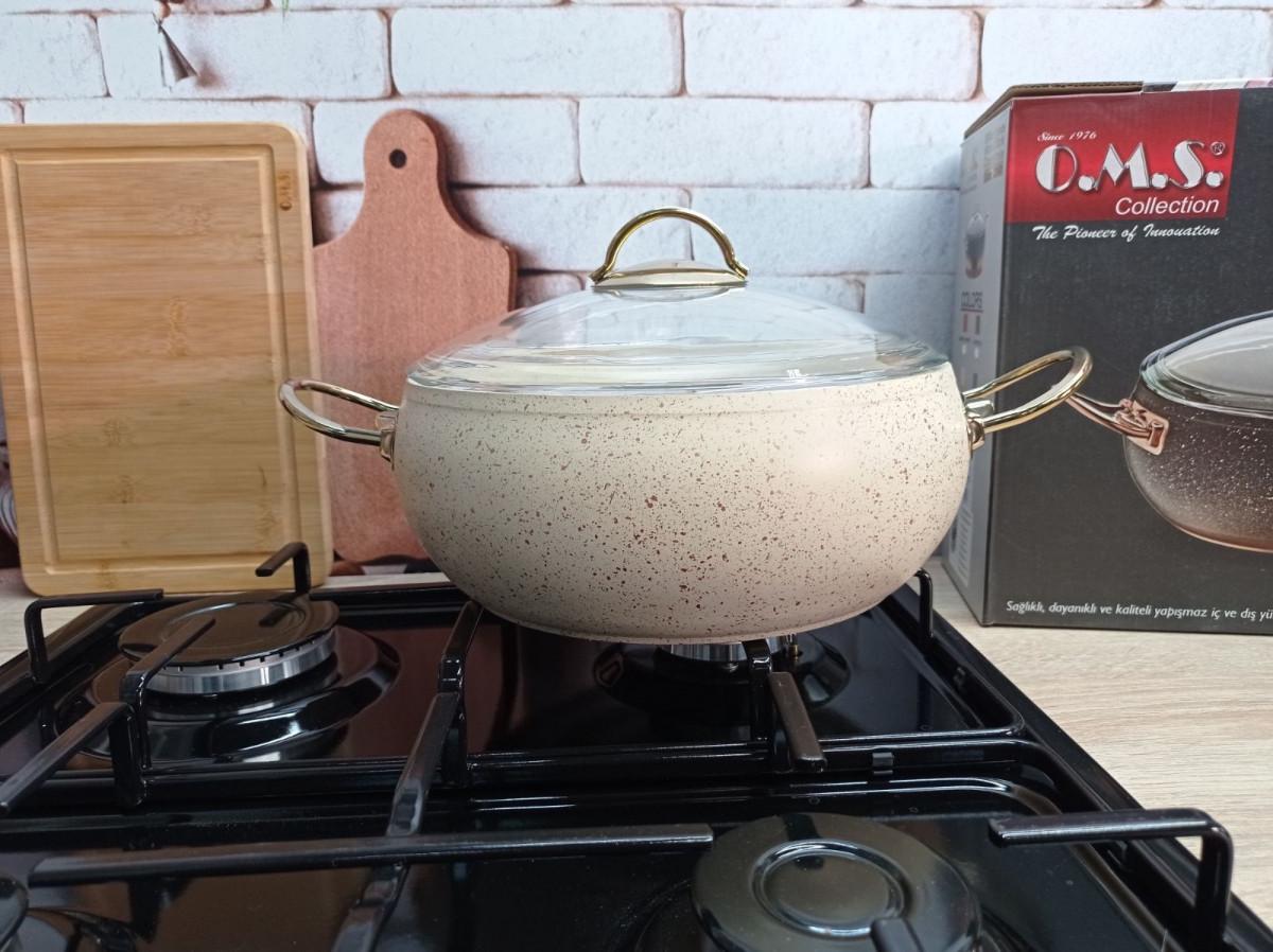 Каструля OMS Collection 3141 28 см 6,6 л Ivory (21339630) - фото 6 Каструля OMS Collection 3141 28 см 6,6 л Ivory (21339630) - фото 6