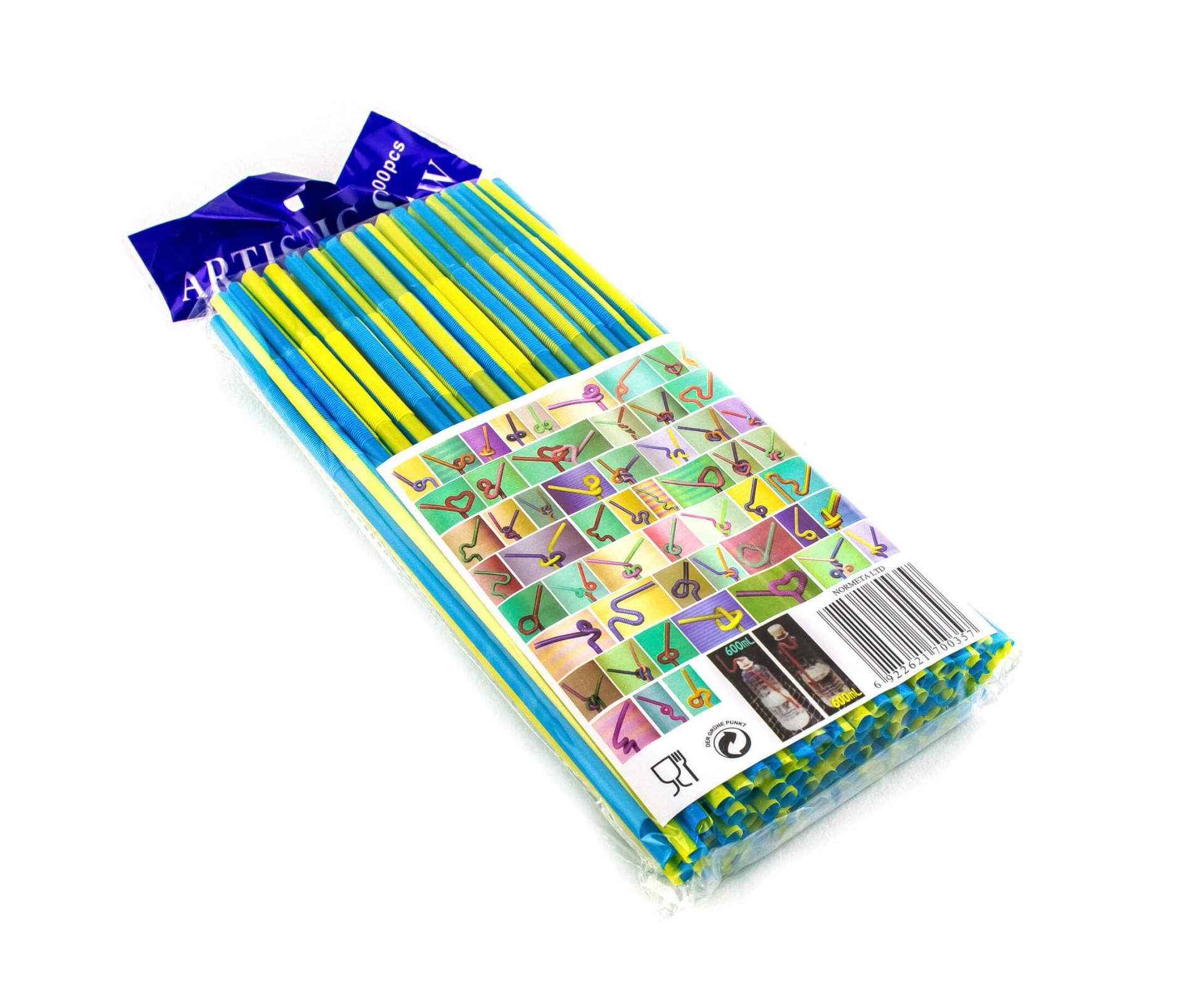 Трубочка для напоїв One Chef пластикова 260 мм d 6 мм 100 шт. в уп. Синьо-жовтий (51770) - фото 2 Трубочка для напоїв One Chef пластикова 260 мм d 6 мм 100 шт. в уп. Синьо-жовтий (51770) - фото 2