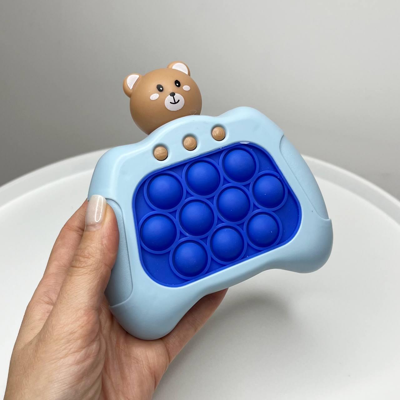 Іграшка антистрес Pop it PRO Bear на батарейках 4 режими Блакитний (100369) - фото 3