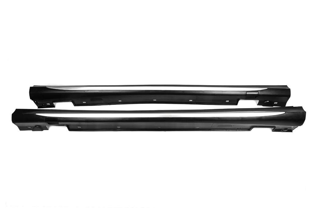 Пороги боковые GBT E63 AMG 2013-2016 гг для Mercedes E-сlass W212 2009-2016 гг. abs-пластик под покраску (151206)