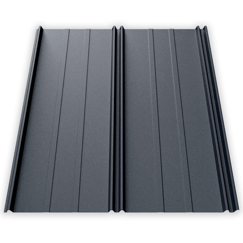 Фальц-настил AKM Zn 100 г/м2 0,43 мм 1120х2000 мм Ral 9005 Черный матовый (30302596)