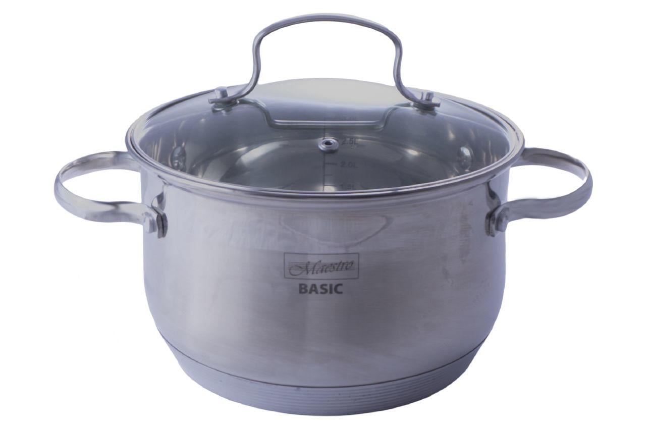 Каструля нержавіюча сталь Maestro 200 x 3,9 л (MR-3512-20) Каструля нержавіюча сталь Maestro 200 x 3,9 л (MR-3512-20)