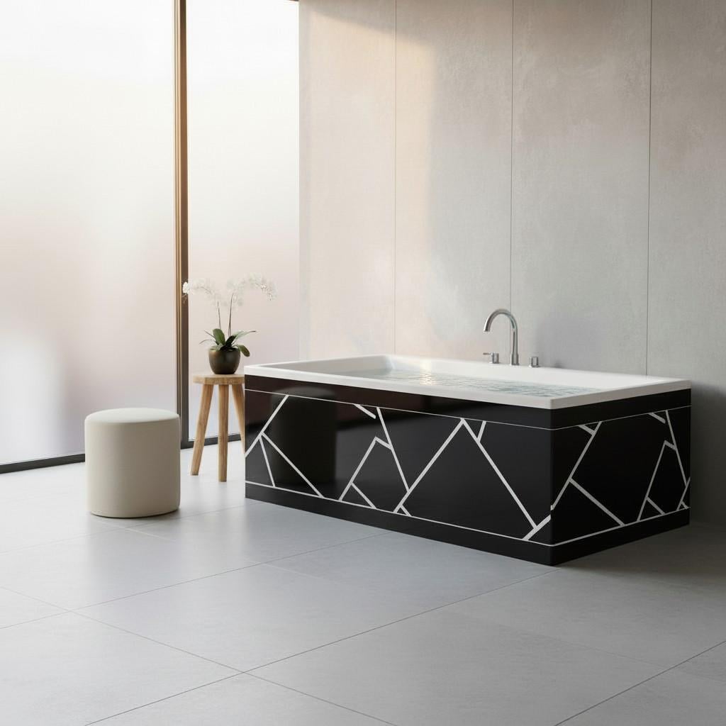 Экран под ванну The MIX Крепыш Chaos 150 см Black