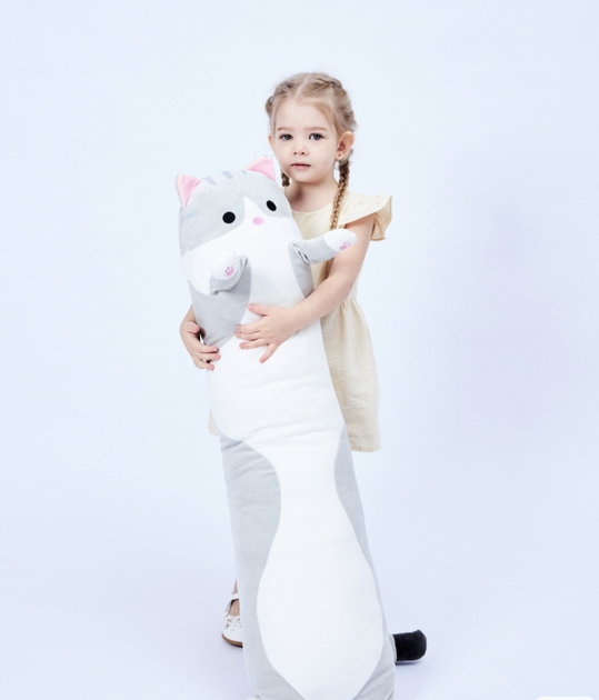 Мягкая игрушка Кот батон 90 см Серый (NG-3) - фото 7 Мягкая игрушка Кот батон 90 см Серый (NG-3) - фото 7