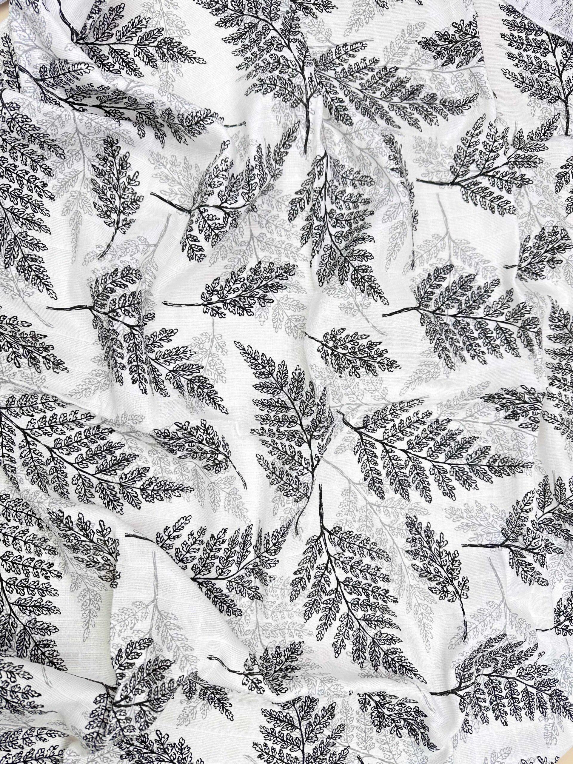 Пеленка муслиновая Листья папоротника №30 100х80 см (143006)