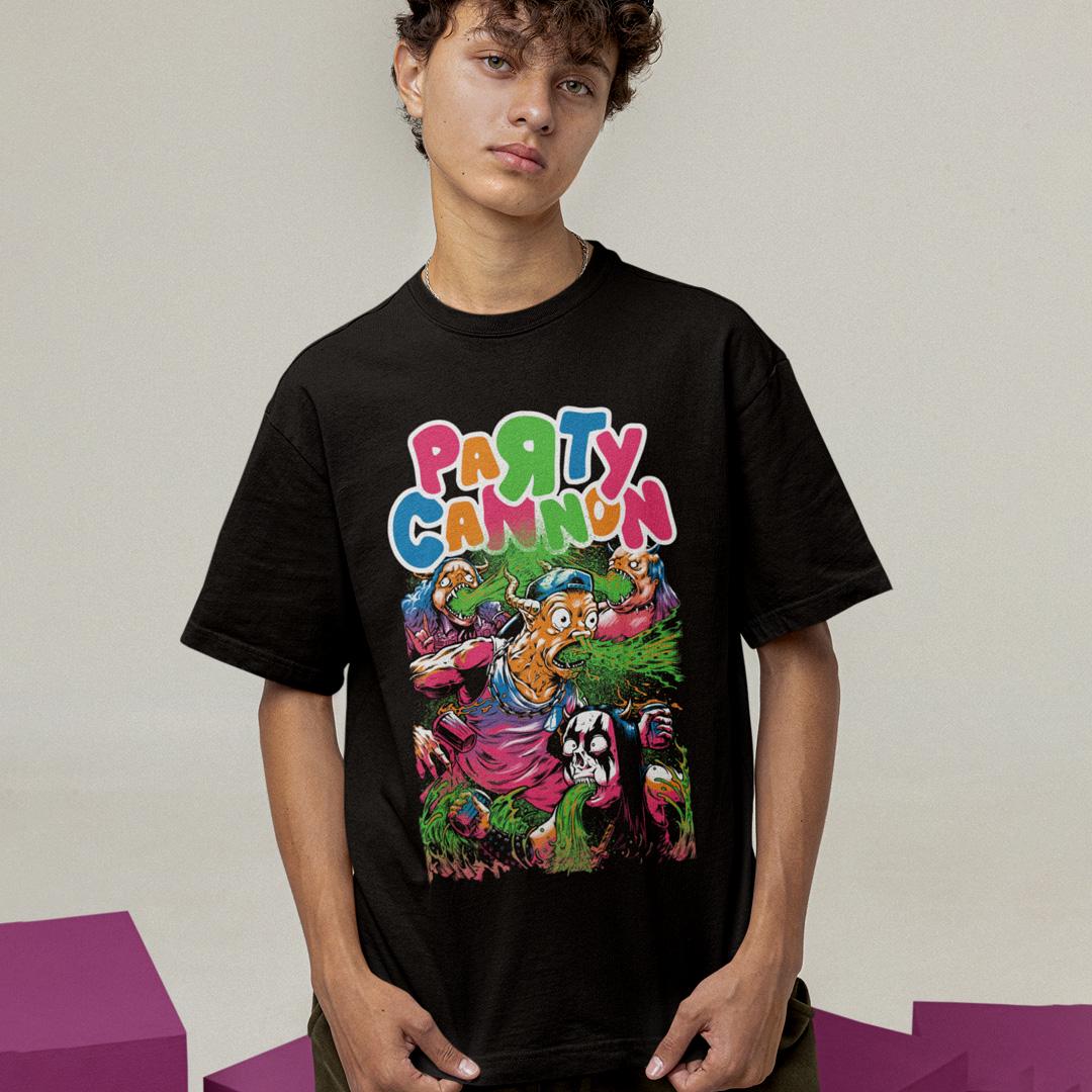 Футболка унисекс Party Cannon Puking Gang 2XL Черный (0000011187)