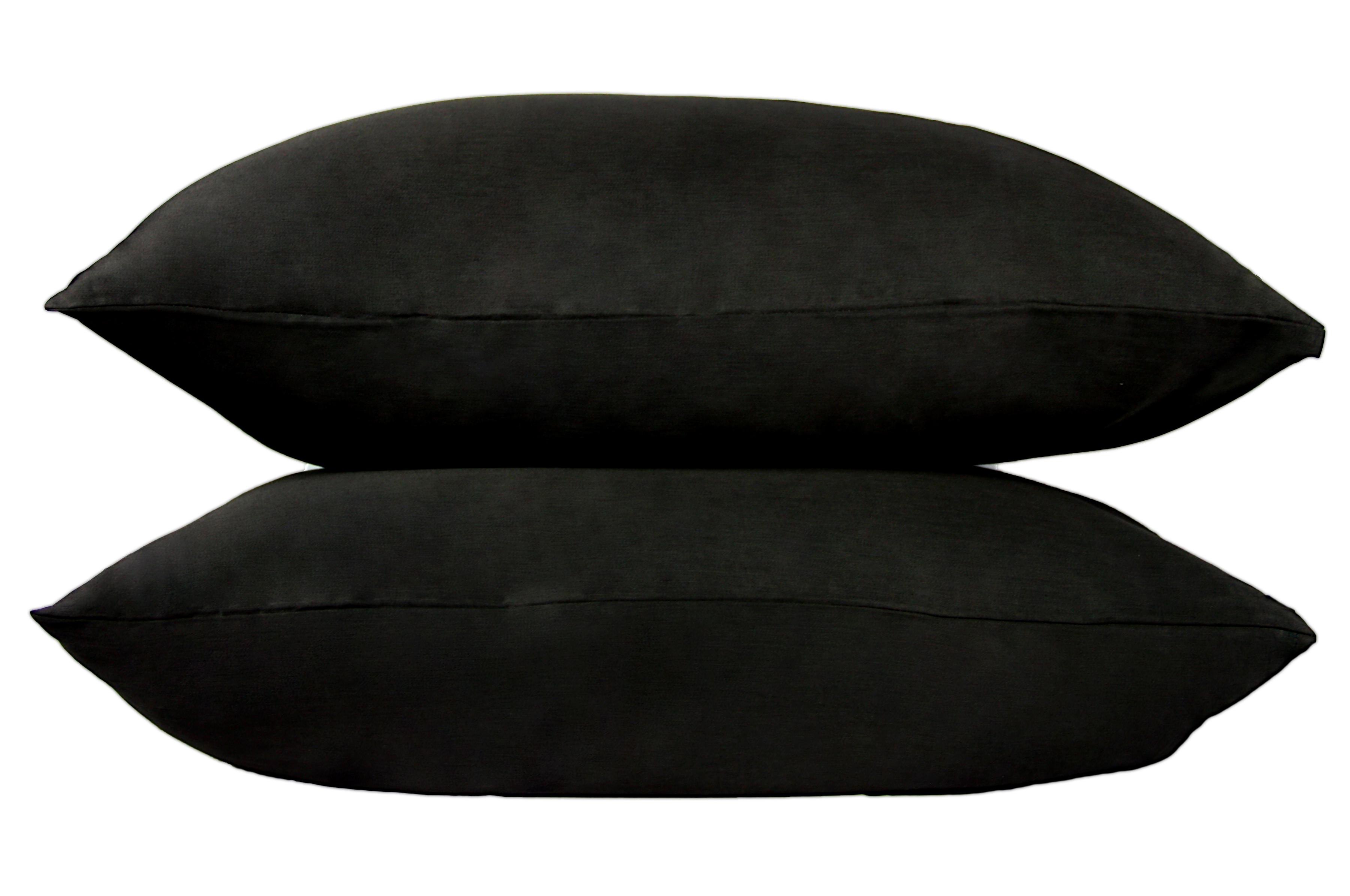 Набір наволочок сатин 50х70 см 2 шт. Чорний