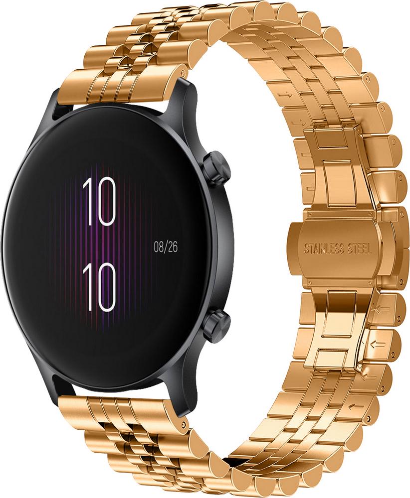 Браслет металлический Stech для Haylou LS04 (RS3) Rose Gold (26312-27)