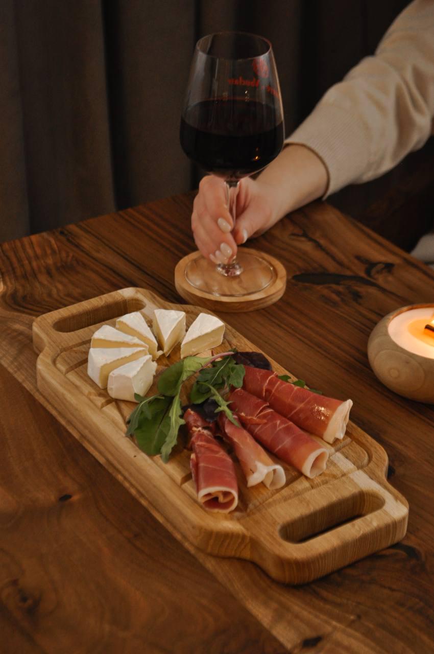 Доска деревянная с ручками для подачи блюд (9674728) - фото 4