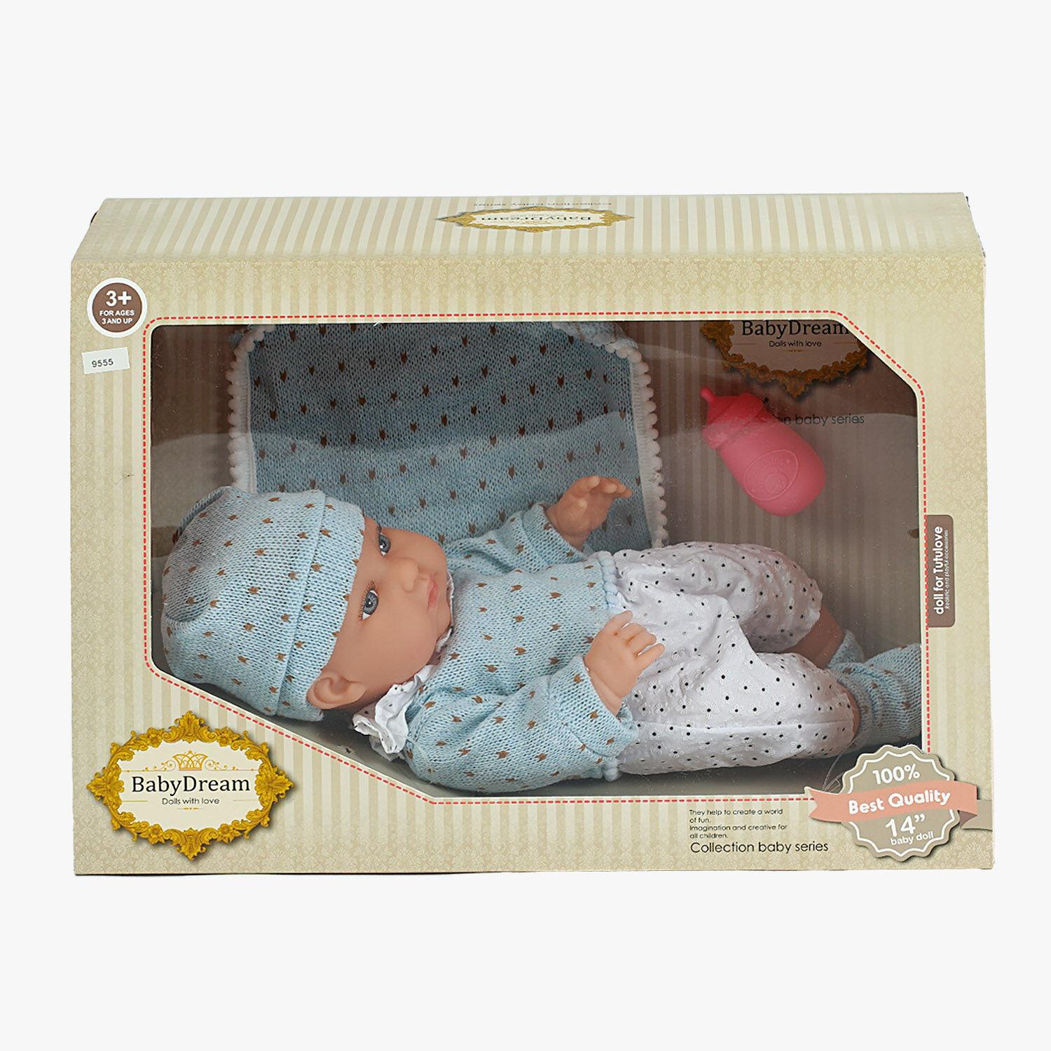 Пупс Baby Dream с бутылочкой 36 см Разноцветный (142129)