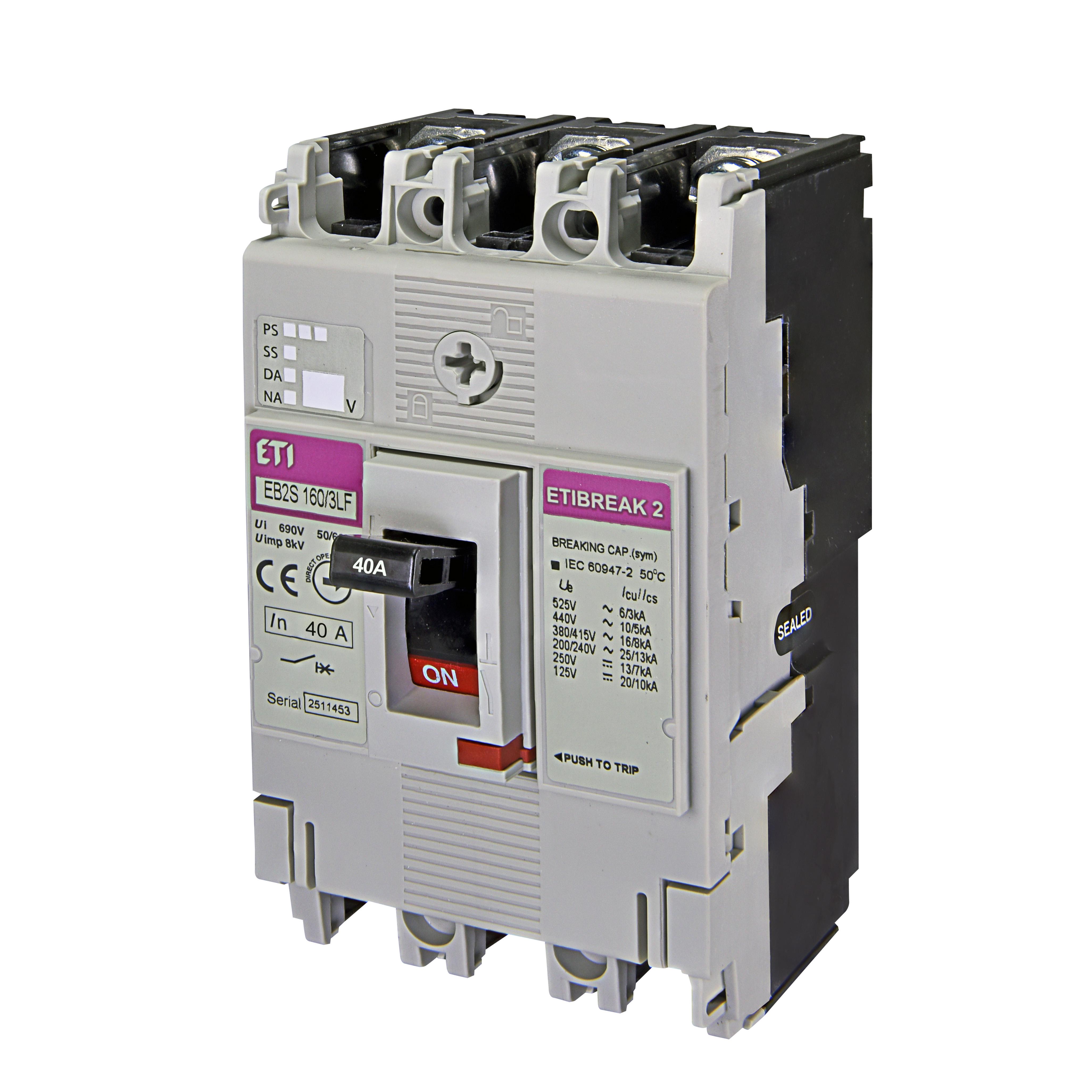Автоматичний вимикач 3P 40A 16 kA ETIBREAK EB2S 160/6LF 4671805